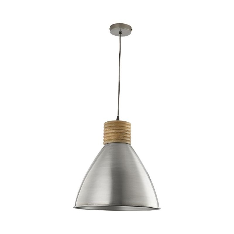 Ceiling Lights - Vimbai - Antique Zinc & Wood Hanging Pendant Dar-VIM0161 - Vimbai - Antique Zinc & Wood Hanging Pendant