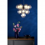 Vine - Black 10 Light Pendant with Double Glasses Vine - Black 10 Light Pendant with Double Glasses