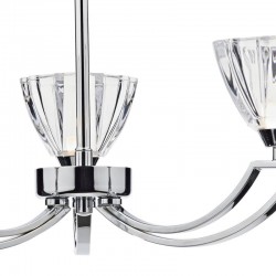 Vito - Crystal Glass with Polish Chrome 3 Light Centre Fitting