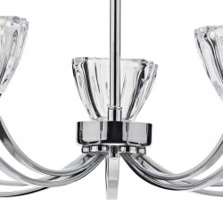 Vito - Crystal Glass with Polish Chrome 5 Light Centre Fitting