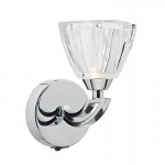 Vito - Crystal Glass with Polish Chrome Single Wall Lamp