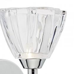 Vito - Crystal Glass with Polish Chrome Single Wall Lamp Vito - Crystal Glass with Polish Chrome Single Wall Lamp