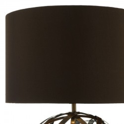 Voyage - Brown Shade with Antique Copper Ball Bands Table Lamp Voyage - Brown Shade with Antique Copper Ball Bands Table Lamp