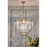 Vyana - Polished Nickel 4 Light Chandelier with Crystal