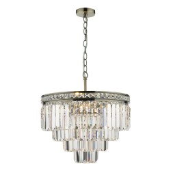 Vyana - Antique Brass 4 Light Chandelier with Crystal Vyana - Antique Brass 4 Light Chandelier with Crystal