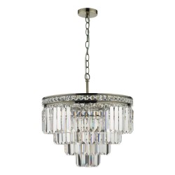 Vyana - Antique Brass 4 Light Chandelier with Crystal Vyana - Antique Brass 4 Light Chandelier with Crystal