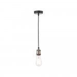Waco - Antique Brass & Black Suspension E27 Waco - Antique Brass & Black Suspension E27