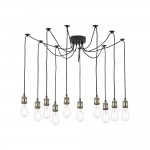 Waco - Black & Antique Brass Spider Pendant 2m