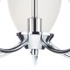 Dar-WAT0550-LED - Watson - LED White Glass with Chrome 5 Light Centre Fitting