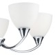 Dar-WAT0550-LED - Watson - LED White Glass with Chrome 5 Light Centre Fitting