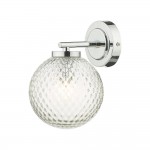 Wayne - Polished Chrome Wall Lamp with Textured Glass Wayne - Polished Chrome Wall Lamp with Textured Glass