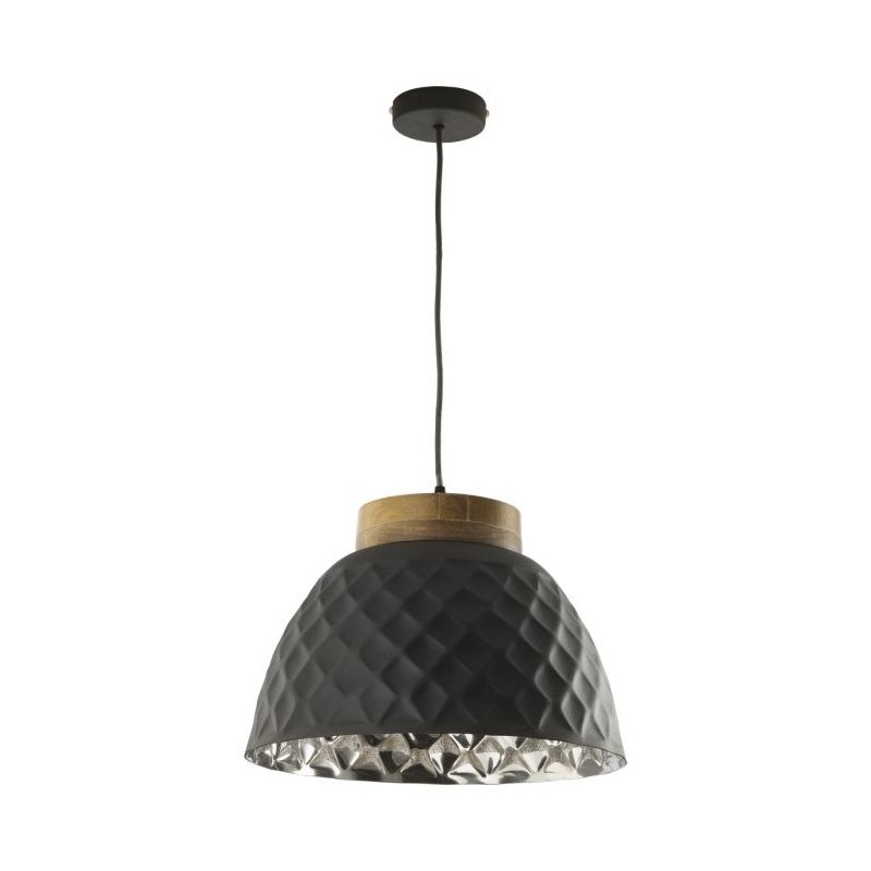 Ceiling Lights - Wazir - Handmade Grey with Aluminium and Wood Pendant Dar-WAZ0139 - Wazir - Handmade Grey with Aluminium and Wood Pendant
