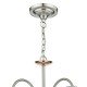 Dar-WHA0546 - Wharfdale - Satin Chrome and Copper with Glass 5 Light Centre Fitting