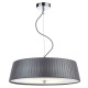 Ceiling Lights - Wheel - Grey Ribbon Fabric with Diffuser 3 Light Hanging Pendant Dar-WHE0339 - Wheel - Grey Ribbon Fabric with Diffuser 3 Light Hanging Pendant