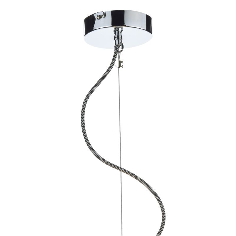 Ceiling Lights - Wheel - Grey Ribbon Fabric with Diffuser 3 Light Hanging Pendant Dar-WHE0339 - Wheel - Grey Ribbon Fabric with Diffuser 3 Light Hanging Pendant