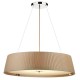 Ceiling Lights - Wheel - Taupe Ribbon Fabric with Diffuser 5 Light Hanging Pendant Dar-WHE0529 - Wheel - Taupe Ribbon Fabric with Diffuser 5 Light Hanging Pendant