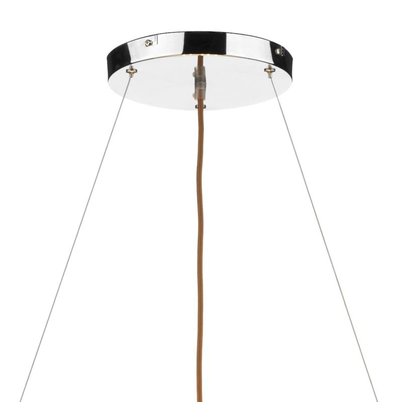 Ceiling Lights - Wheel - Taupe Ribbon Fabric with Diffuser 5 Light Hanging Pendant Dar-WHE0529 - Wheel - Taupe Ribbon Fabric with Diffuser 5 Light Hanging Pendant