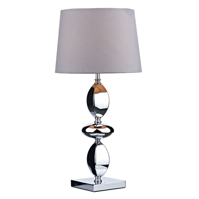 Wisebuys-WIC4250 - Wickford - Grey Shade with Chrome Large Table Lamp
