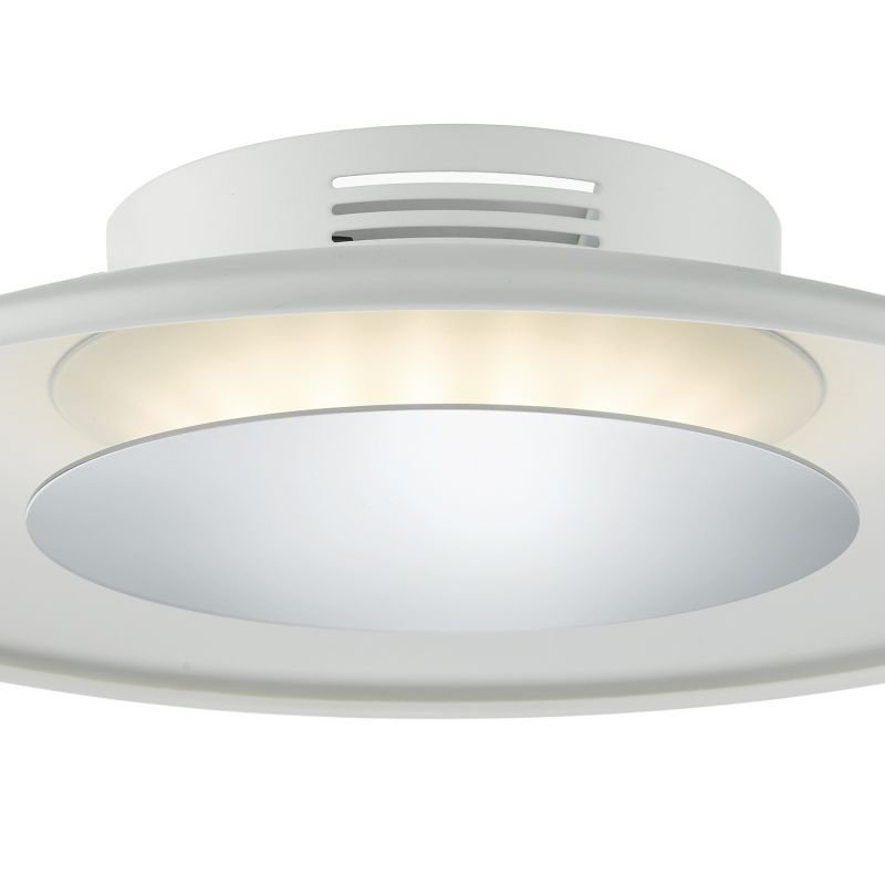 Dar-WOR522 - Worcester - Small LED White & Polished Chrome Ceiling Lamp