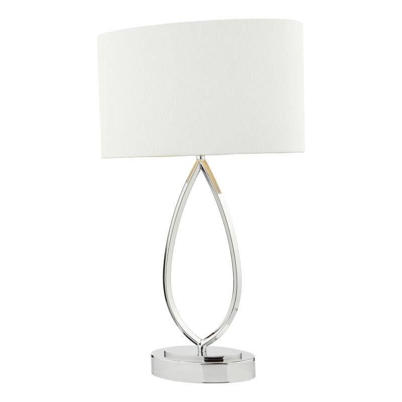 Wisebuys-WYA4250 - Wyatt - Ivory Linen Shade & Chrome Touch Table Lamp