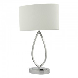 Wyatt - Chrome Touch Table Lamp with Ivory Linen Shade Wyatt - Chrome Touch Table Lamp with Ivory Linen Shade