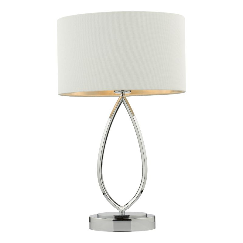 Wisebuys-WYA4250 - Wyatt - Ivory Linen Shade & Chrome Touch Table Lamp