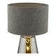 Dar-WYC4210 - Wycliffe - Smoked Glass Table Lamp with Grey Velvet Shade