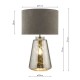 Dar-WYC4210 - Wycliffe - Smoked Glass Table Lamp with Grey Velvet Shade