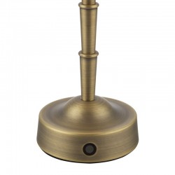 Wyman - Base Only - Rechargeable Matt Antique Brass Bamboo Table Lamp Wyman - Base Only - Rechargeable Matt Antique Brass Bamboo Table Lamp