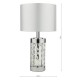Table & Floor Lamp - Yalena - Ivory Shade with Glass & Crystal Table Lamp Dar-YAL412 - Yalena - Ivory Shade with Glass & Crystal Table Lamp
