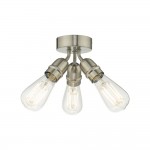 Yao - Satin Nickel 3 Light Flush