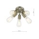 Ceiling Lights - Yao - Satin Nickel 5 Light Flush Wisebuys-YAO0538 - Yao - Satin Nickel 5 Light Flush
