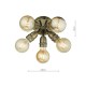 Ceiling Lights - Yao - Antique Brass 5 Light Flush Wisebuys-YAO0575 - Yao - Antique Brass 5 Light Flush