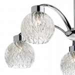 Yasmin - Ribbed glass with Polished Chrome 5 Light Centre Fitting