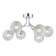Dar-YIS6450 - Yiska - Ribbed Globe Glass & Chrome Ceiling Lamp