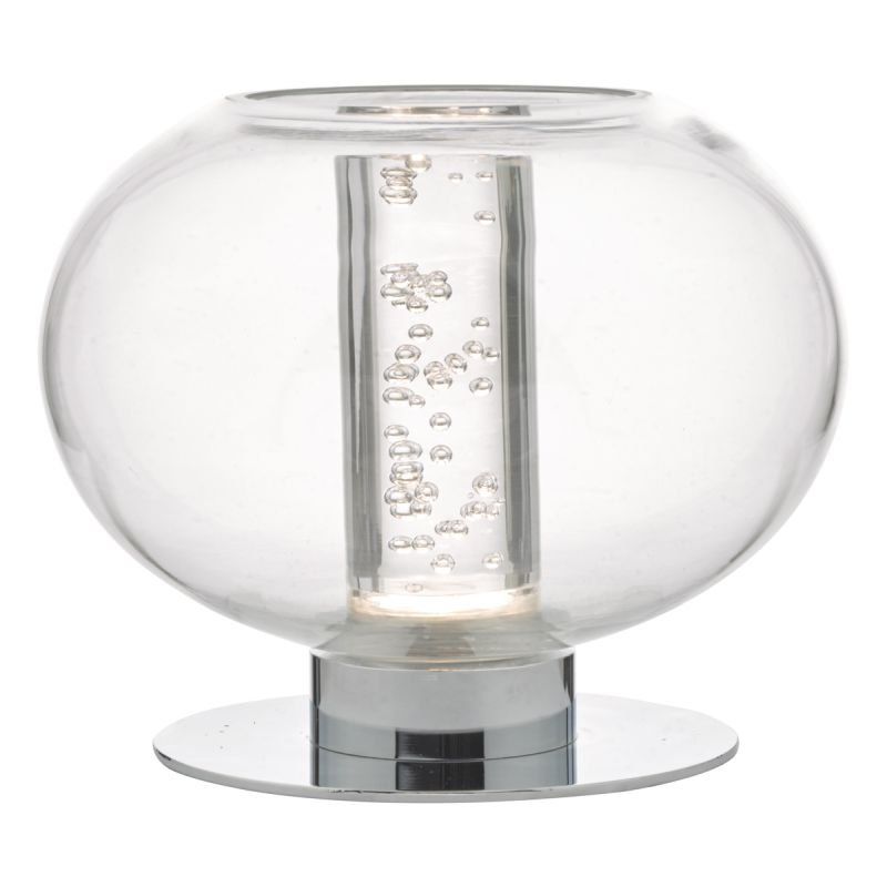 LED Lights - Yomara - LED Transparent Glass with Chrome Table Lamp Dar-YOM4150 - Yomara - LED Transparent Glass with Chrome Table Lamp