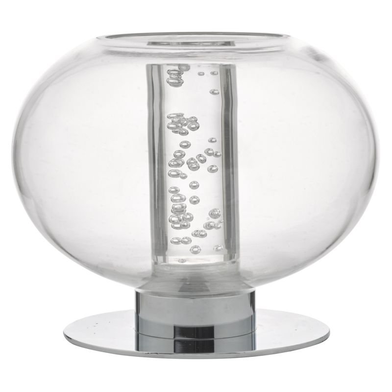 LED Lights - Yomara - LED Transparent Glass with Chrome Table Lamp Dar-YOM4150 - Yomara - LED Transparent Glass with Chrome Table Lamp
