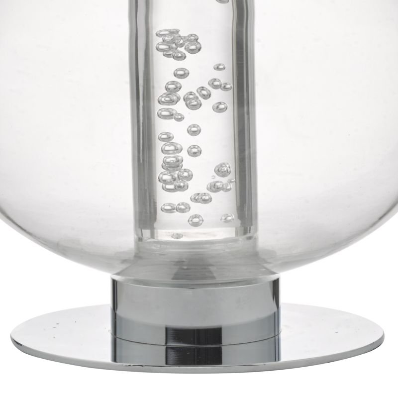LED Lights - Yomara - LED Transparent Glass with Chrome Table Lamp Dar-YOM4150 - Yomara - LED Transparent Glass with Chrome Table Lamp