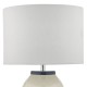 Dar-ZAB4223 - Zabe - Ivory Shade with White and Blue Ceramic Table Lamp