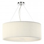 Zaragoza - Chrome 6 Light Pendant with Cream Shade & Diffuser - ∅ 90