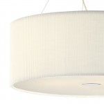 Zaragoza - Chrome 6 Light Pendant with Cream Shade & Diffuser - ∅ 90
