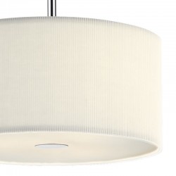 Zaragoza - Chrome 3 Light Pendant with Cream Plead Shade & Diffuser - ∅ 40 Zaragoza - Chrome 3 Light Pendant with Cream Plead Shade & Diffuser - ∅ 40
