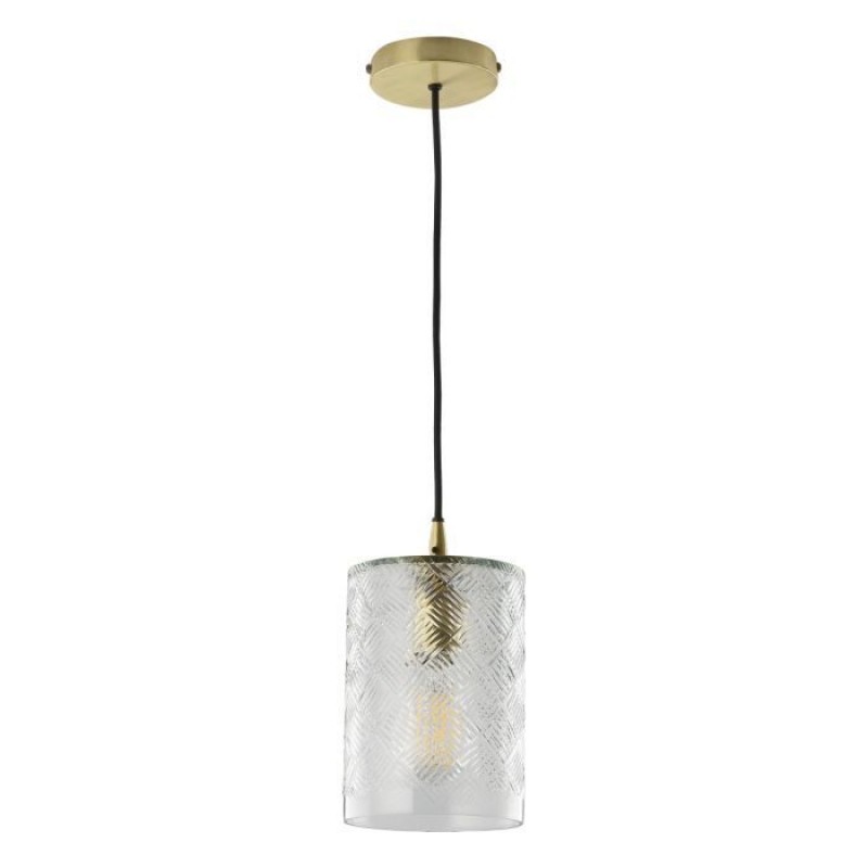 Ceiling Lights - Zecchino - Decorative Glass with Matt Brass Pendant Dar-ZEC0140 - Zecchino - Decorative Glass with Matt Brass Pendant