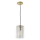 Ceiling Lights - Zecchino - Decorative Glass with Matt Brass Pendant Dar-ZEC0140 - Zecchino - Decorative Glass with Matt Brass Pendant