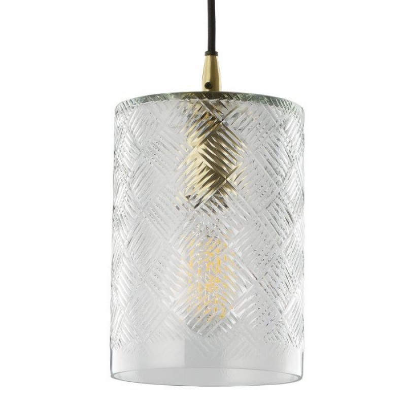 Ceiling Lights - Zecchino - Decorative Glass with Matt Brass Pendant Dar-ZEC0140 - Zecchino - Decorative Glass with Matt Brass Pendant