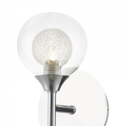 Zeke - Decorative Double Glasses with Chrome Wall Lamp