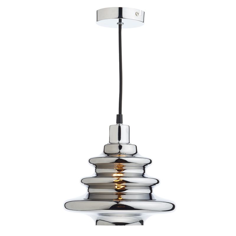 Accessories - Zephyr - Silver Ripple Glass Shade for Hanging Pendant Dar-ZEP6550 - Zephyr - Silver Ripple Glass Shade for Hanging Pendant