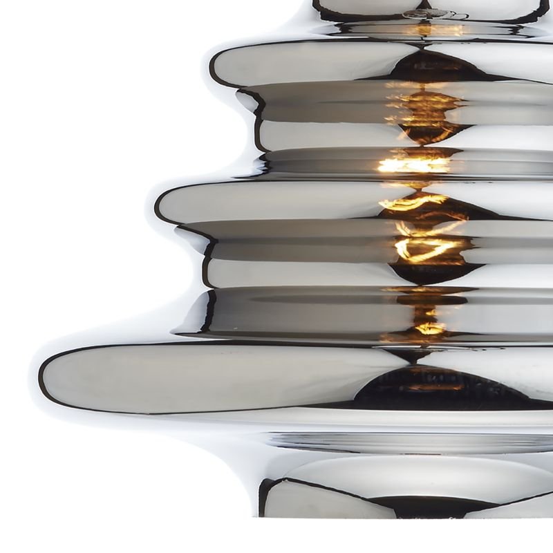 Accessories - Zephyr - Silver Ripple Glass Shade for Hanging Pendant Dar-ZEP6550 - Zephyr - Silver Ripple Glass Shade for Hanging Pendant