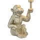 Table & Floor Lamp - Zira - Grey Shade & Silver Monkey Table Lamp Dar-ZIR4232 - Zira - Grey Shade & Silver Monkey Table Lamp