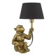 Dar-ZIR4235 - Zira - Black Shade & Gold Monkey Table Lamp